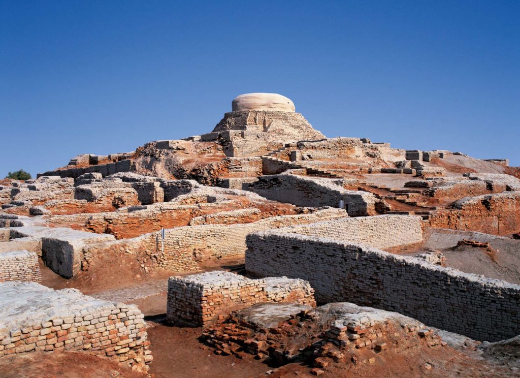 Remains tower Mohenjo daro province Pakistan Sindh